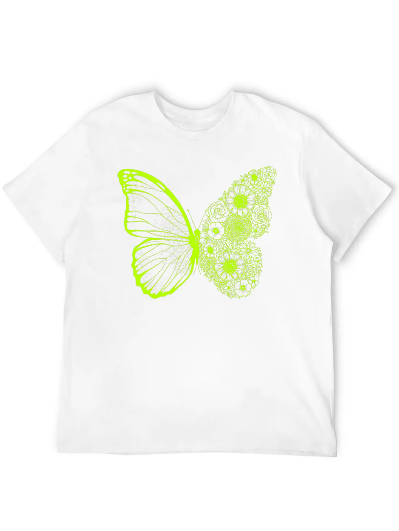 Floral Butterfly Stylish Everyday T-Shirt – Unisex Basic Cotton Tee