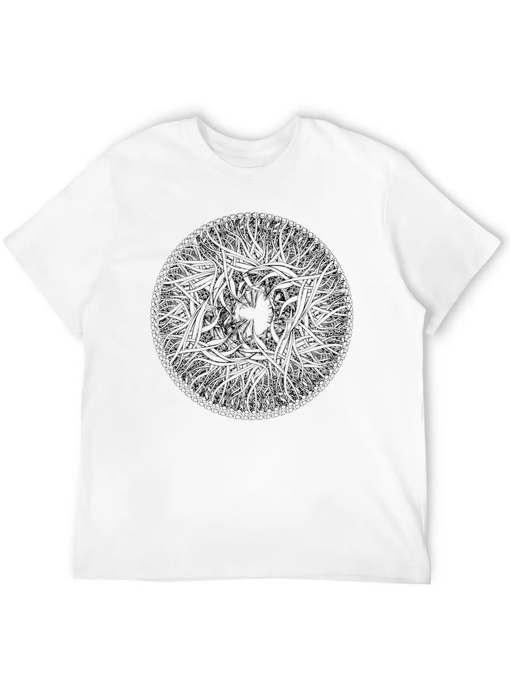 Floral Element Medallion Unisex Casual T-Shirt – Clean Design For Daily Comfort