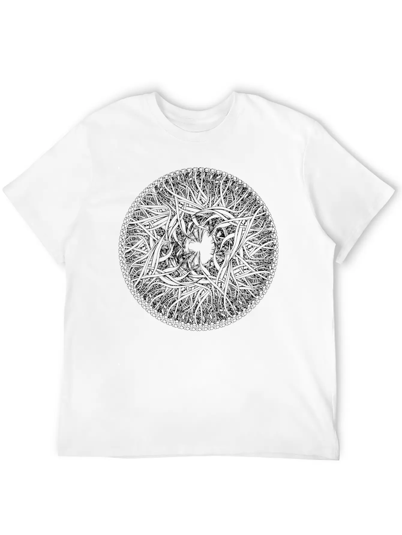Floral Element Medallion Unisex Casual T-Shirt – Clean Design For Daily Comfort