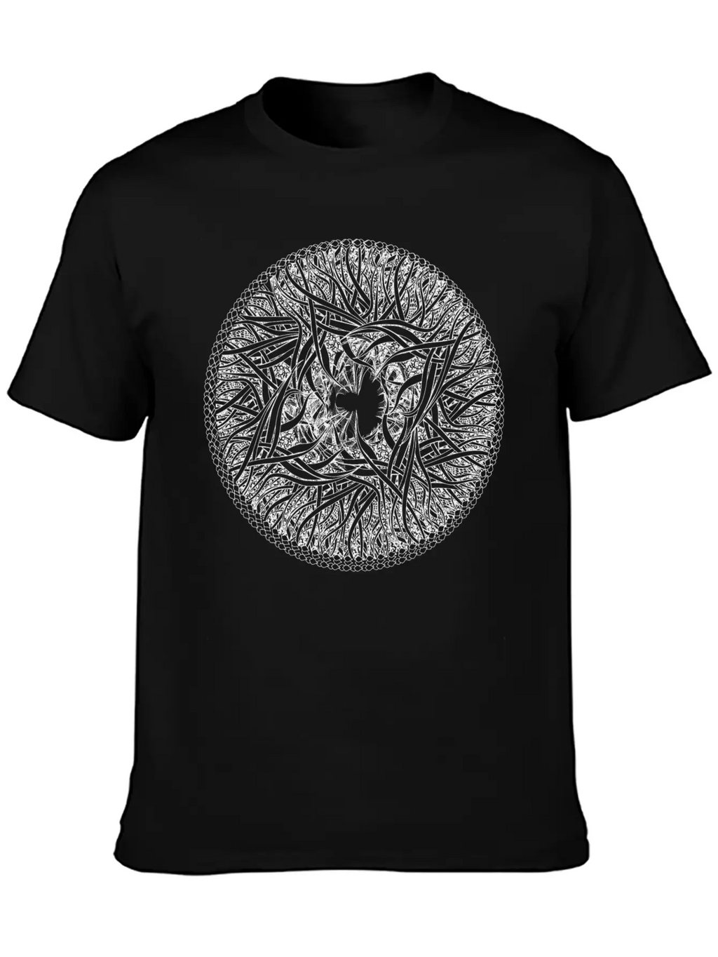 Floral Element Medallion Unisex Casual T-Shirt – Clean Design For Daily Comfort