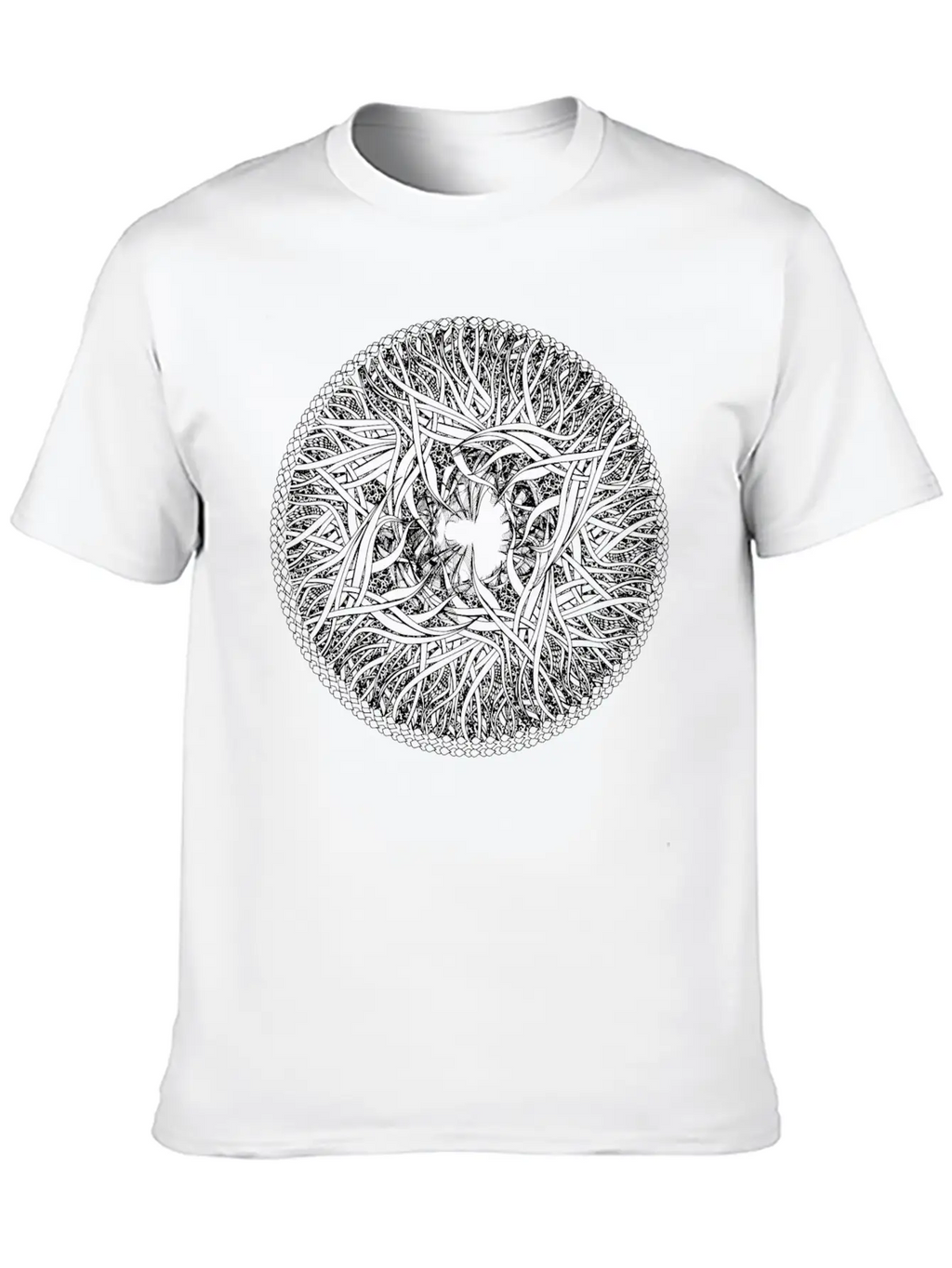 Floral Element Medallion Unisex Casual T-Shirt – Clean Design For Daily Comfort