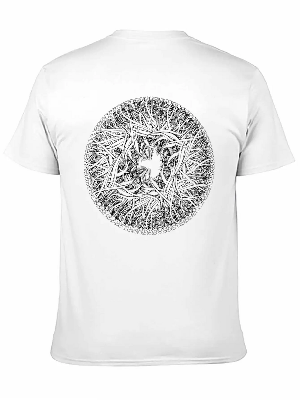 Floral Element Medallion Unisex Casual T-Shirt – Clean Design For Daily Comfort