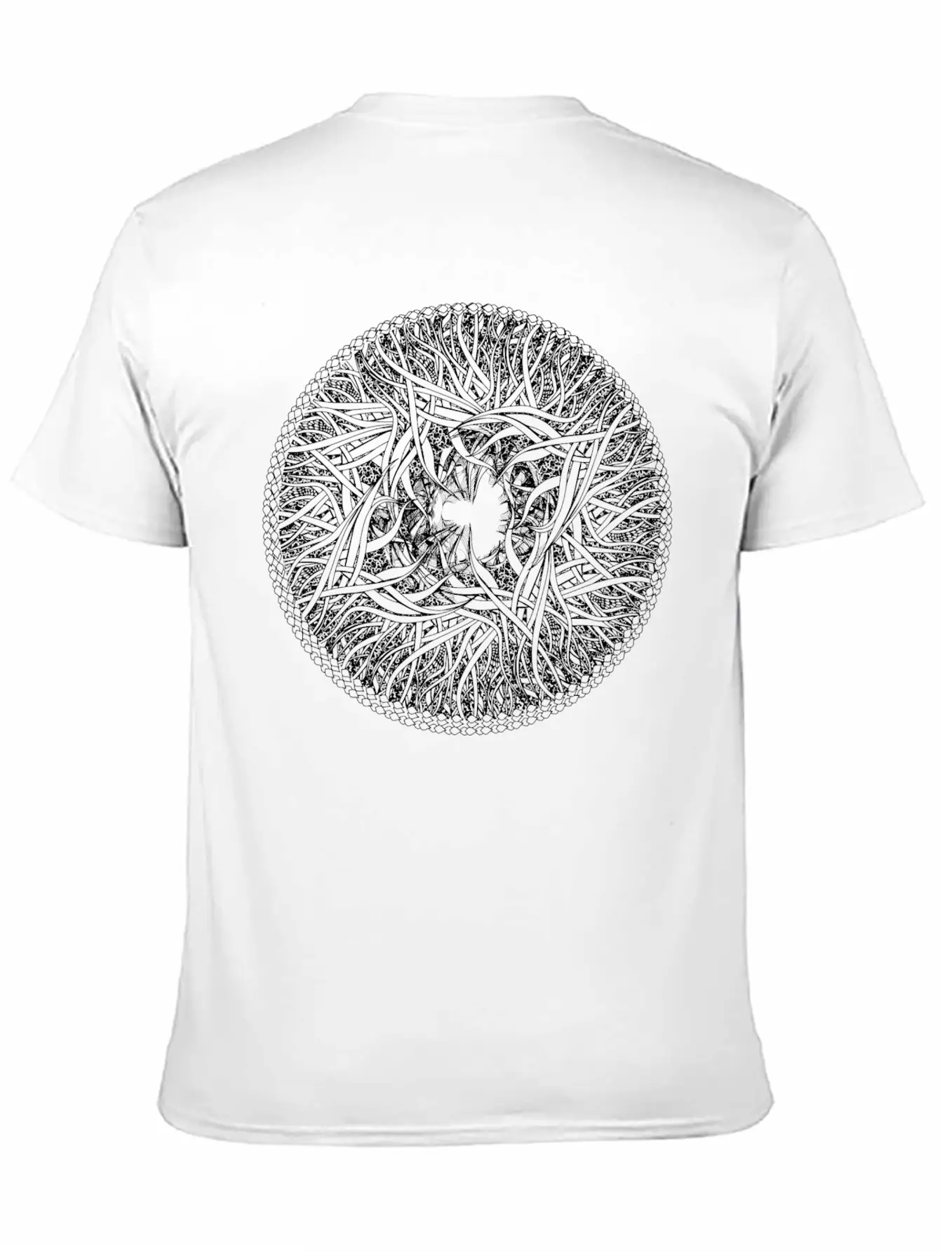 Floral Element Medallion Unisex Casual T-Shirt – Clean Design For Daily Comfort