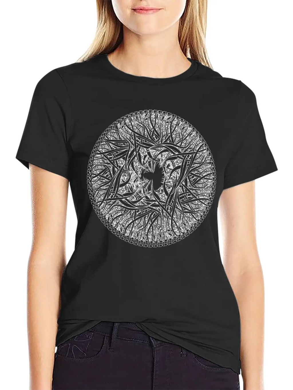Floral Element Medallion Unisex Casual T-Shirt – Clean Design For Daily Comfort