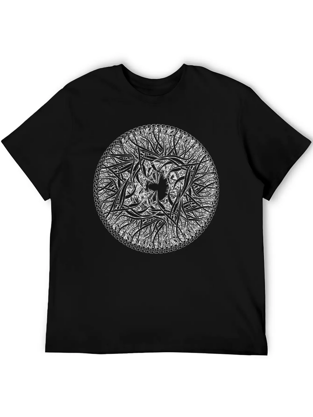 Floral Element Medallion Unisex Casual T-Shirt – Clean Design For Daily Comfort