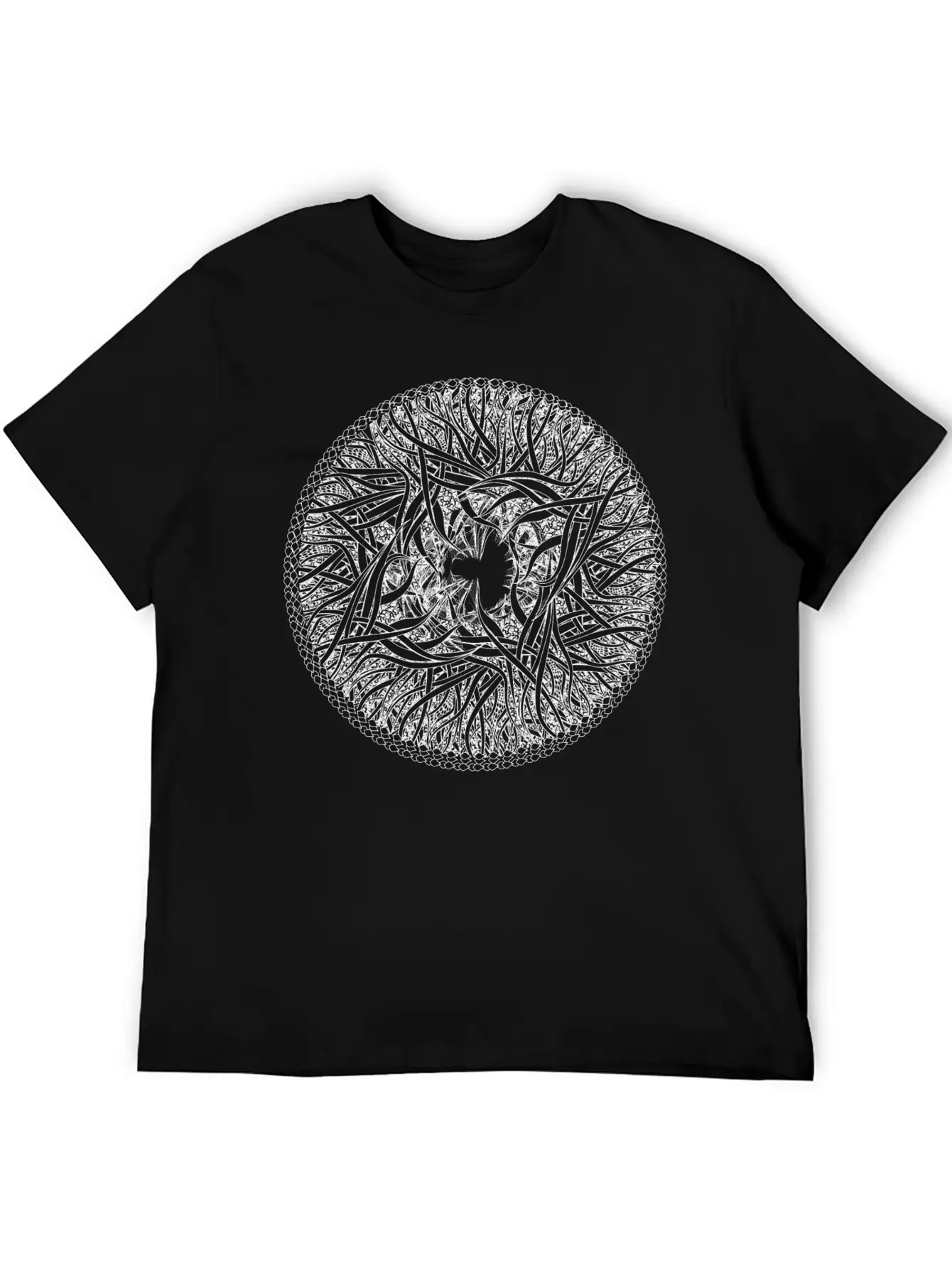 Floral Element Medallion Unisex Casual T-Shirt – Clean Design For Daily Comfort
