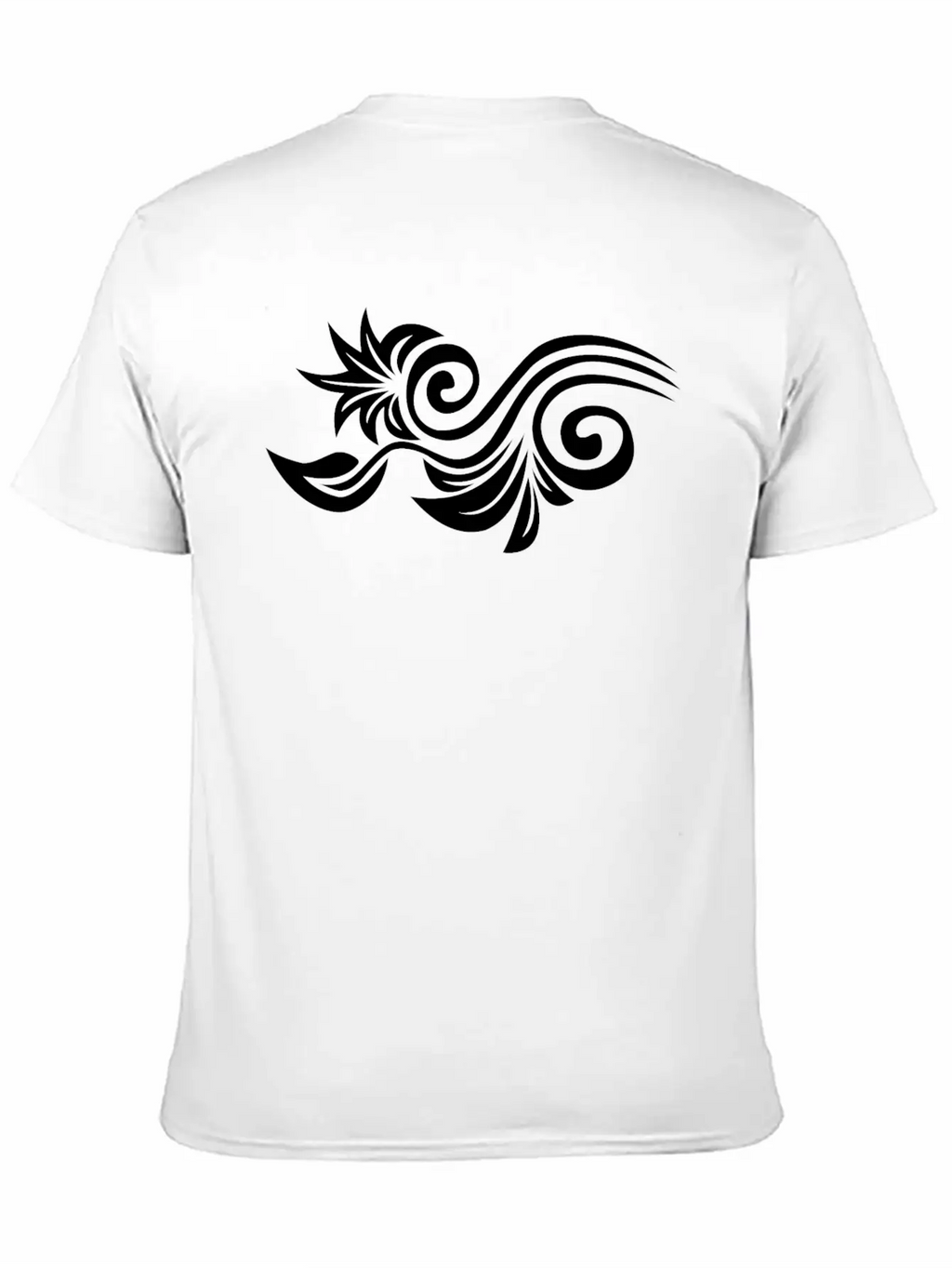 Floral Flourish Motif Unisex Short Sleeve Soft Cotton T-Shirt – Casual Everyday Wear