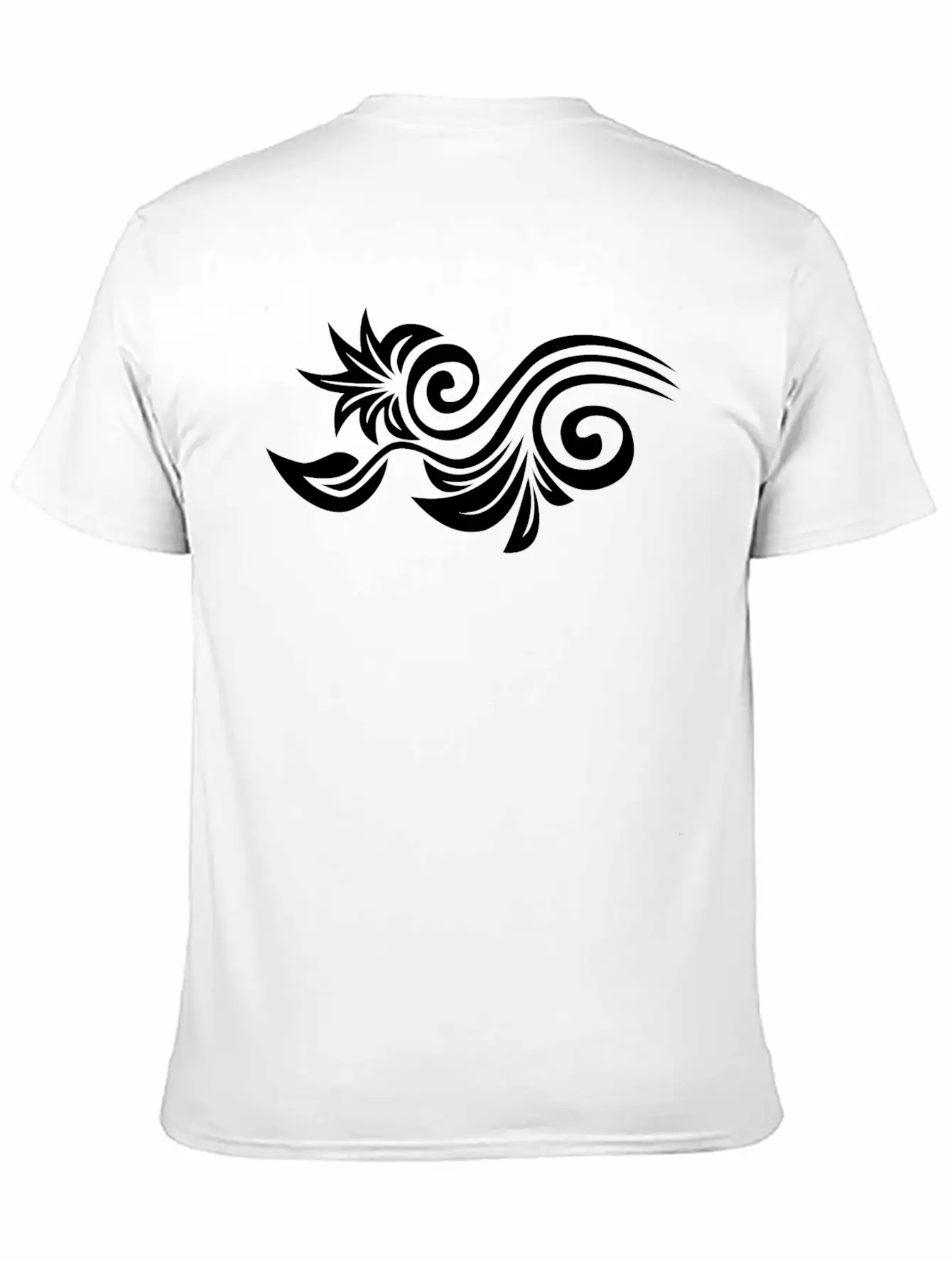 Floral Flourish Motif Unisex Short Sleeve Soft Cotton T-Shirt – Casual Everyday Wear
