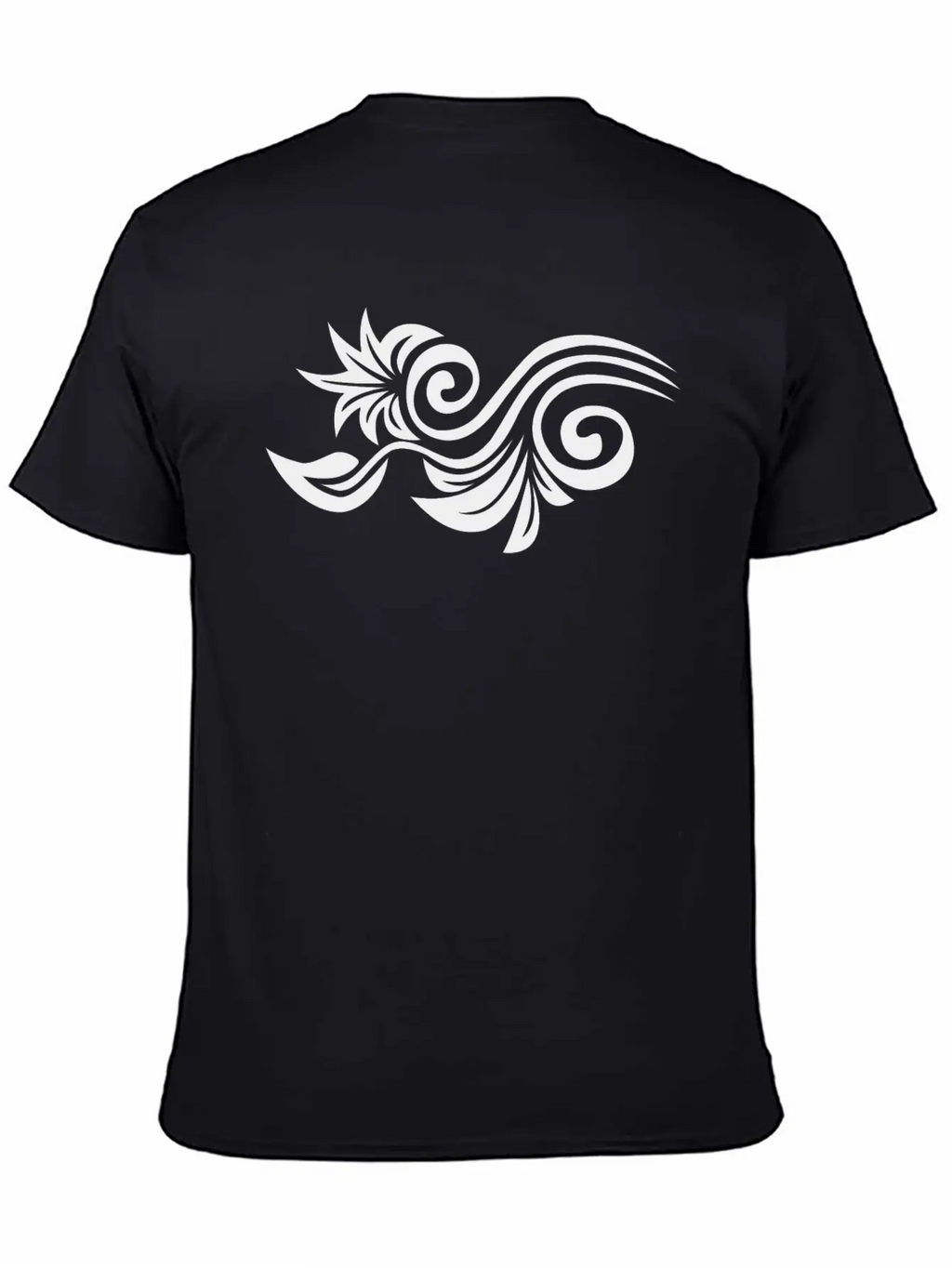 Floral Flourish Motif Unisex Short Sleeve Soft Cotton T-Shirt – Casual Everyday Wear