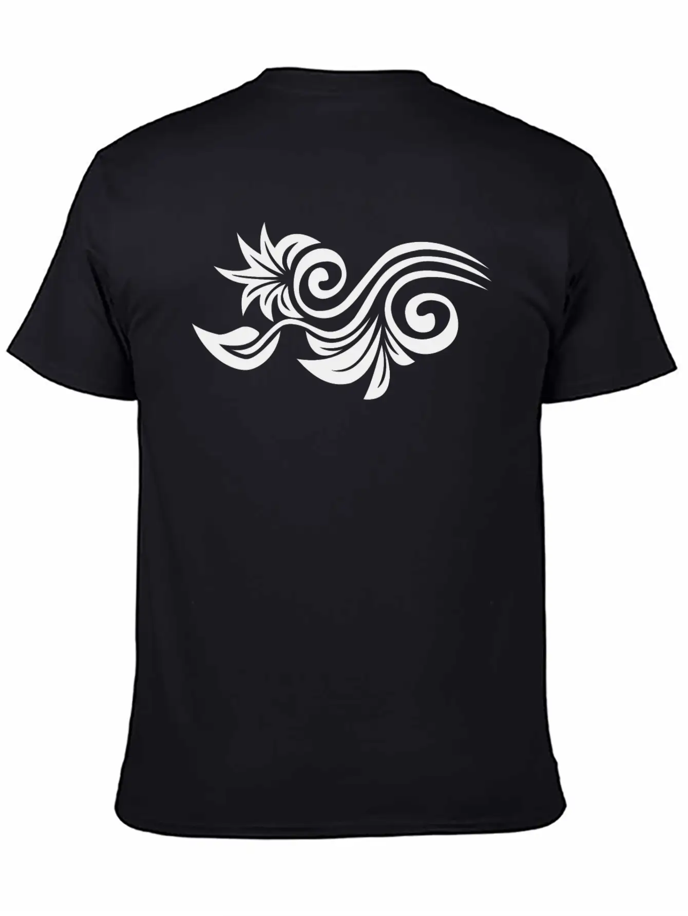 Floral Flourish Motif Unisex Short Sleeve Soft Cotton T-Shirt – Casual Everyday Wear