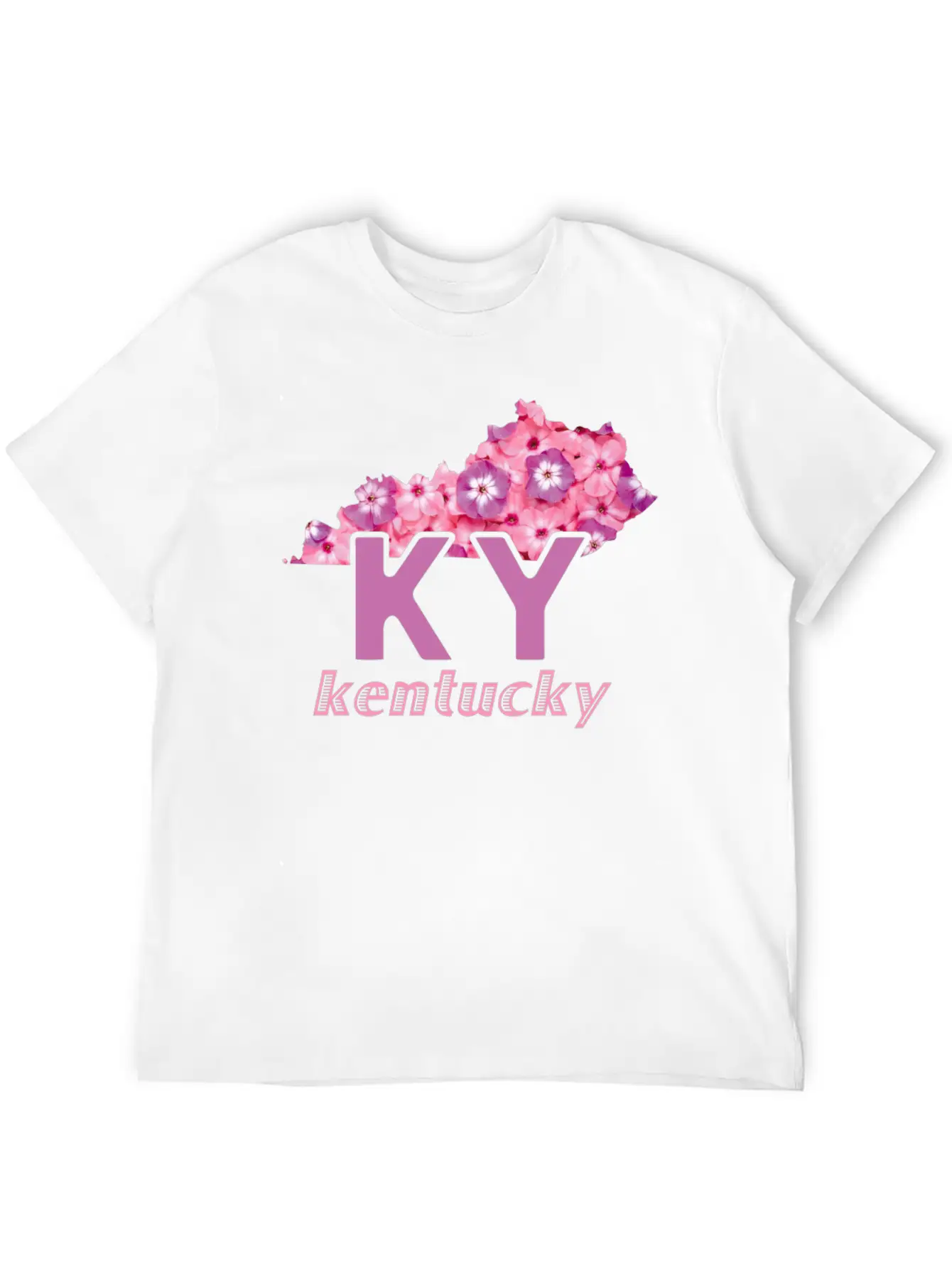 Floral Kentucky Map Stylish Everyday T-Shirt – Unisex Basic Cotton Tee