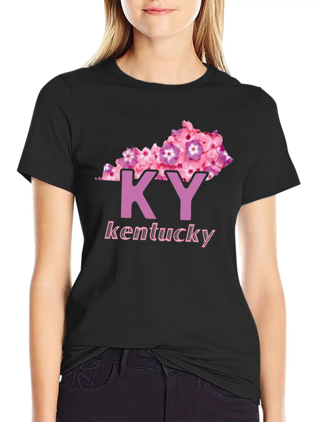 Floral Kentucky Map Stylish Everyday T-Shirt – Unisex Basic Cotton Tee