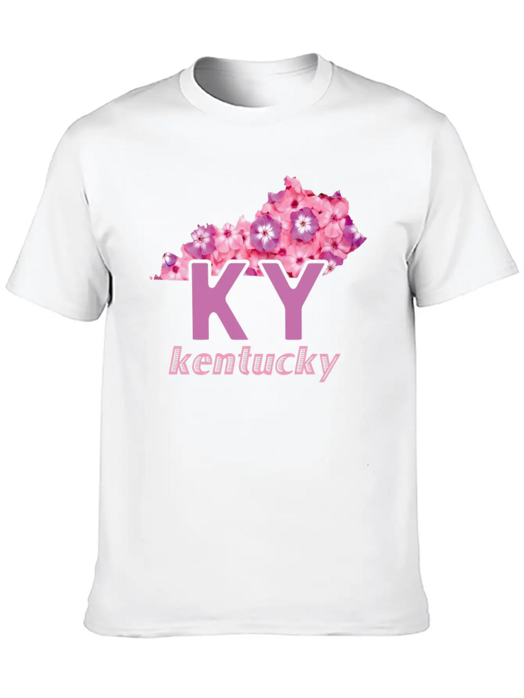 Floral Kentucky Map Stylish Everyday T-Shirt – Unisex Basic Cotton Tee