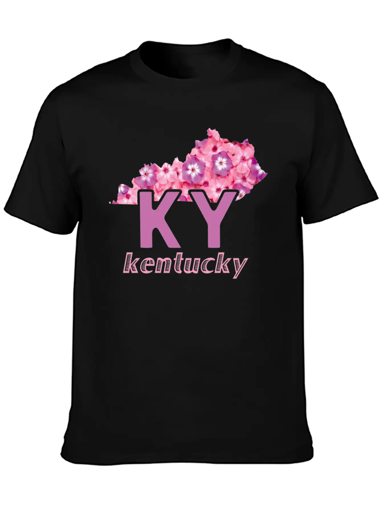 Floral Kentucky Map Stylish Everyday T-Shirt – Unisex Basic Cotton Tee