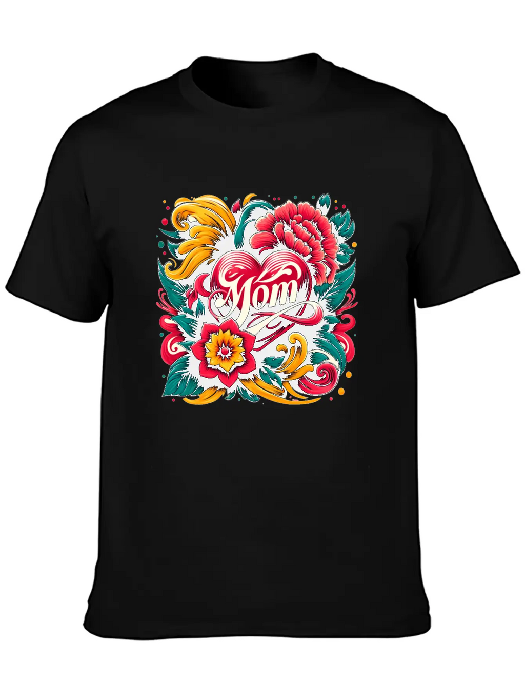 Floral Mom Unisex Casual T-Shirt – Clean Design For Daily Comfort