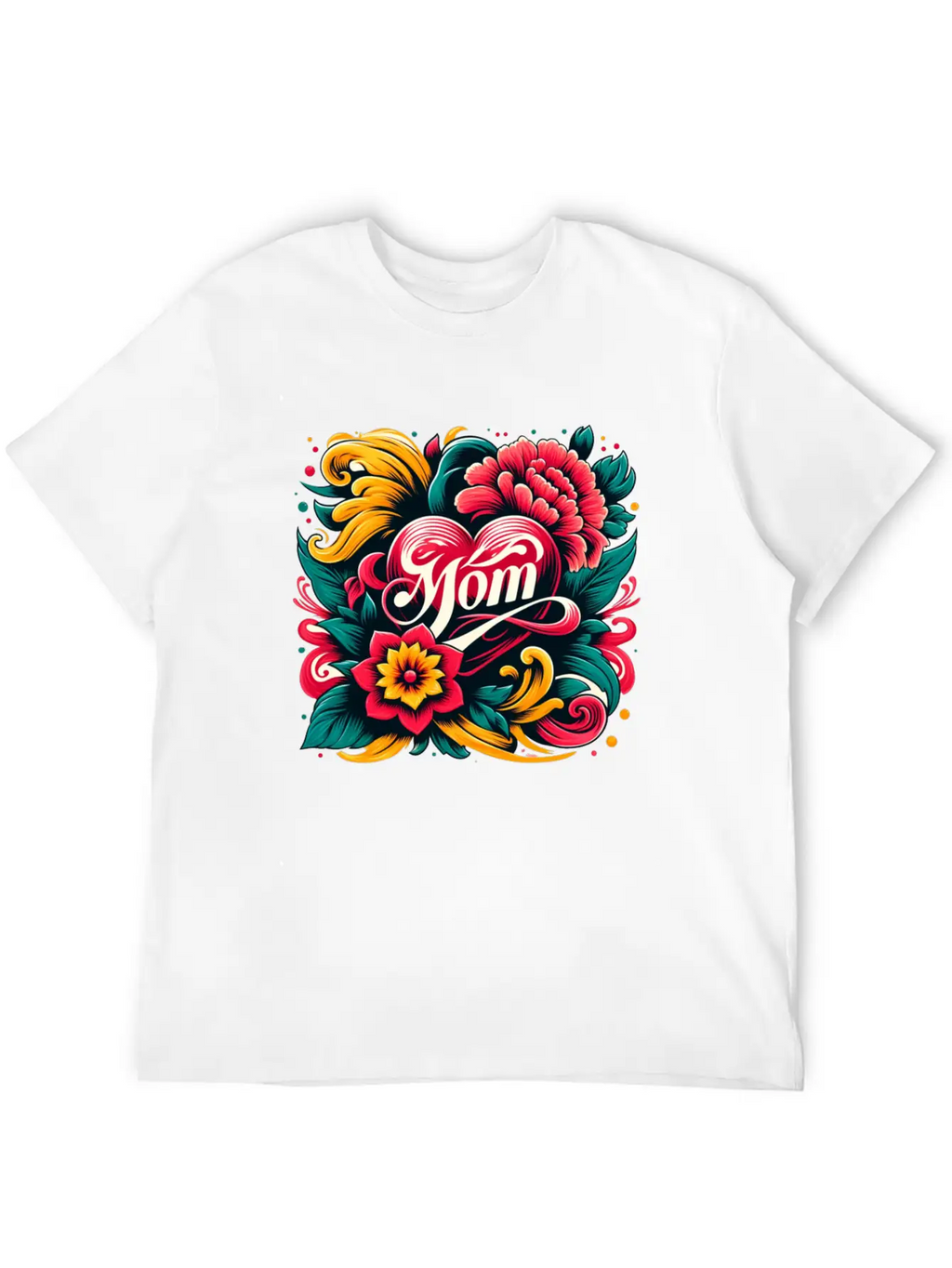Floral Mom Unisex Casual T-Shirt – Clean Design For Daily Comfort