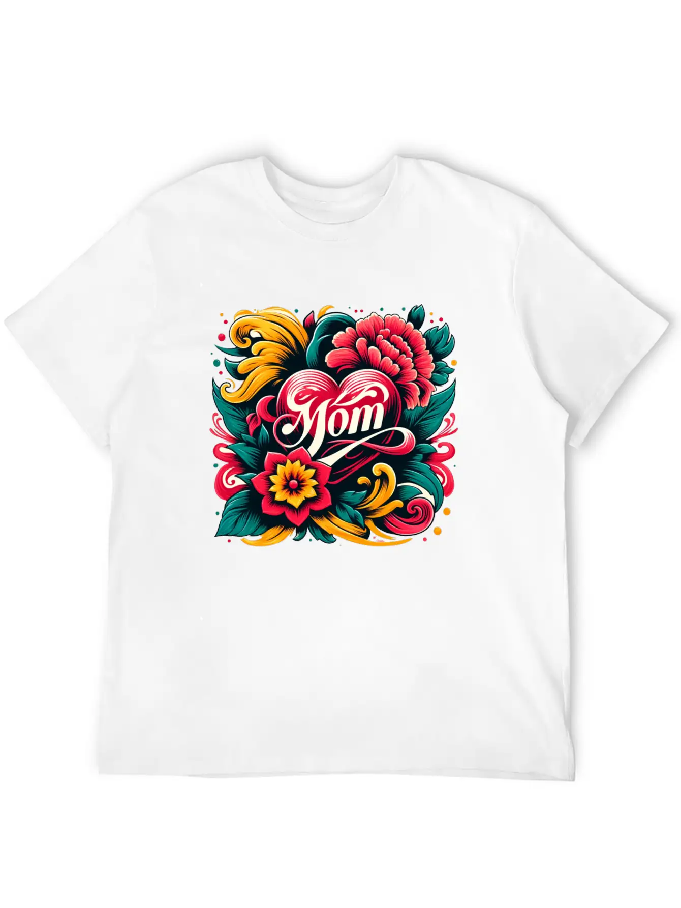 Floral Mom Unisex Casual T-Shirt – Clean Design For Daily Comfort