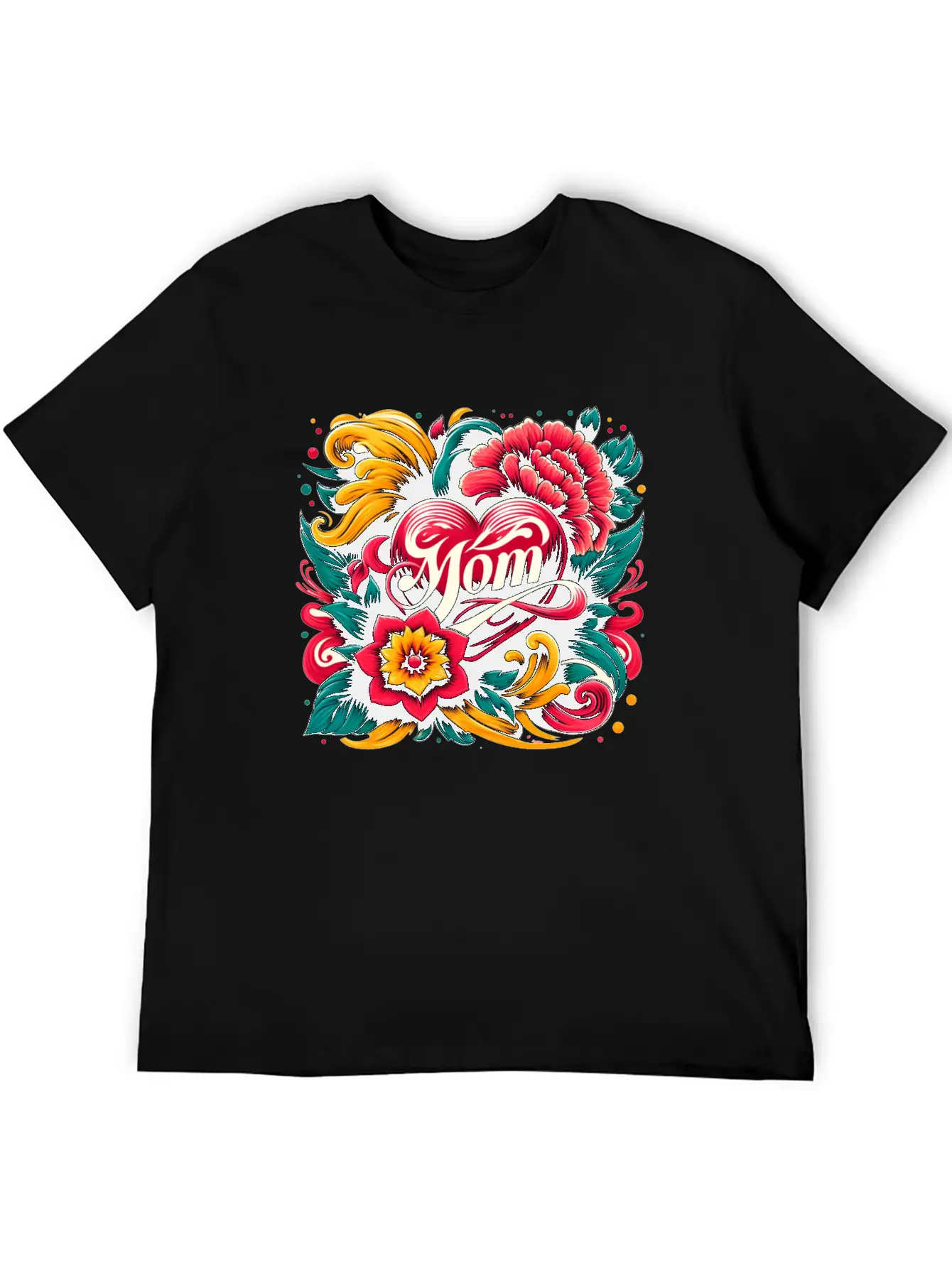 Floral Mom Unisex Casual T-Shirt – Clean Design For Daily Comfort