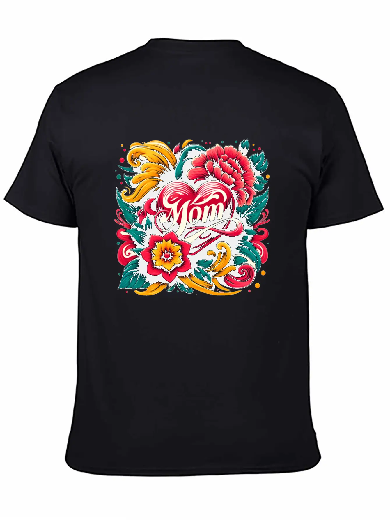 Floral Mom Unisex Casual T-Shirt – Clean Design For Daily Comfort
