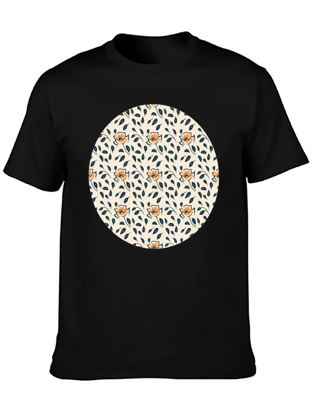 Floral Pattern No.4 Breathable Soft Cotton T-Shirt – Timeless Casual Look