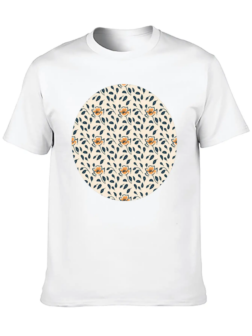Floral Pattern No.4 Breathable Soft Cotton T-Shirt – Timeless Casual Look