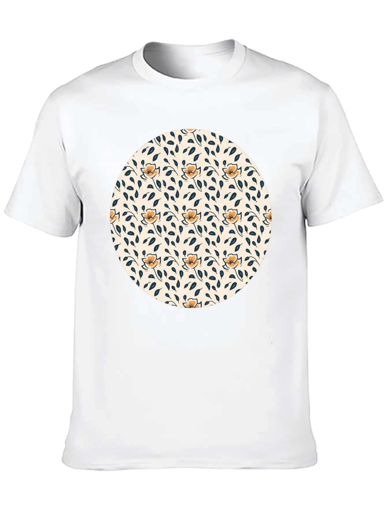 Floral Pattern No.4 Breathable Soft Cotton T-Shirt – Timeless Casual Look