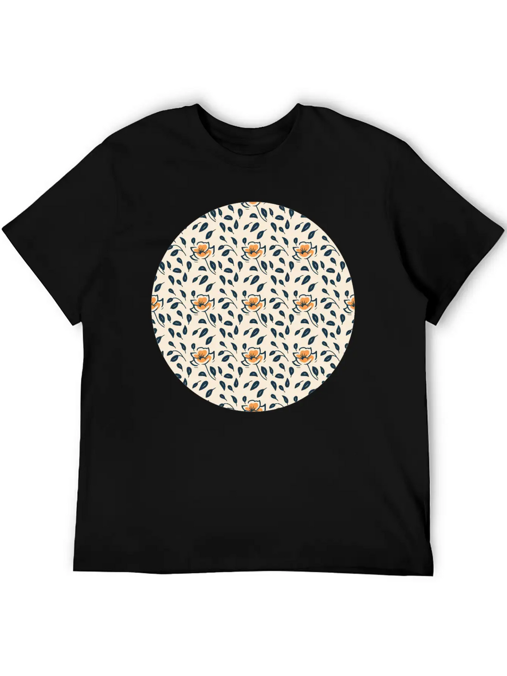 Floral Pattern No.4 Breathable Soft Cotton T-Shirt – Timeless Casual Look