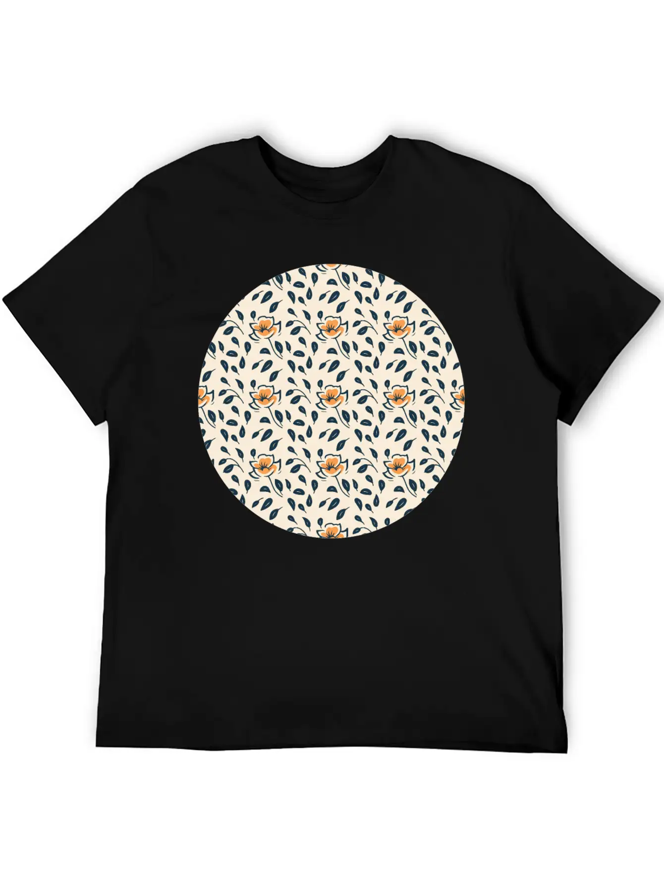 Floral Pattern No.4 Breathable Soft Cotton T-Shirt – Timeless Casual Look