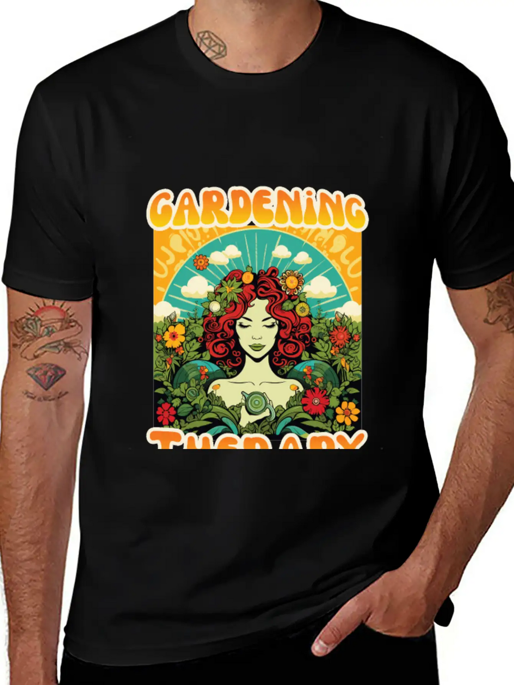 Floral Therapy Woman Stylish Everyday T-Shirt – Unisex Basic Cotton Tee