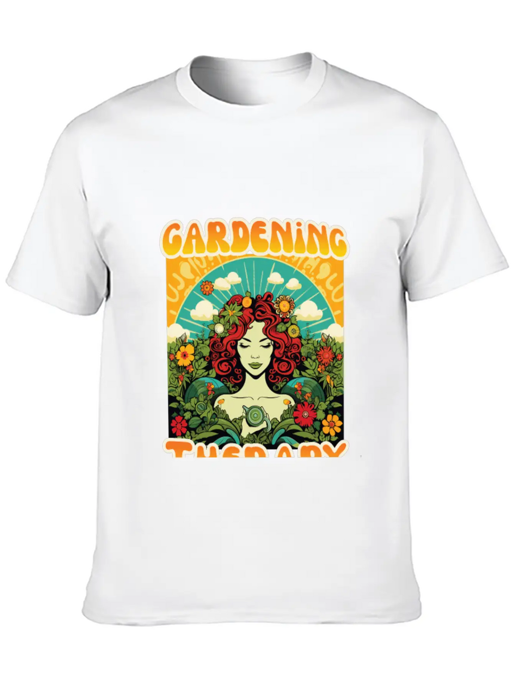 Floral Therapy Woman Stylish Everyday T-Shirt – Unisex Basic Cotton Tee
