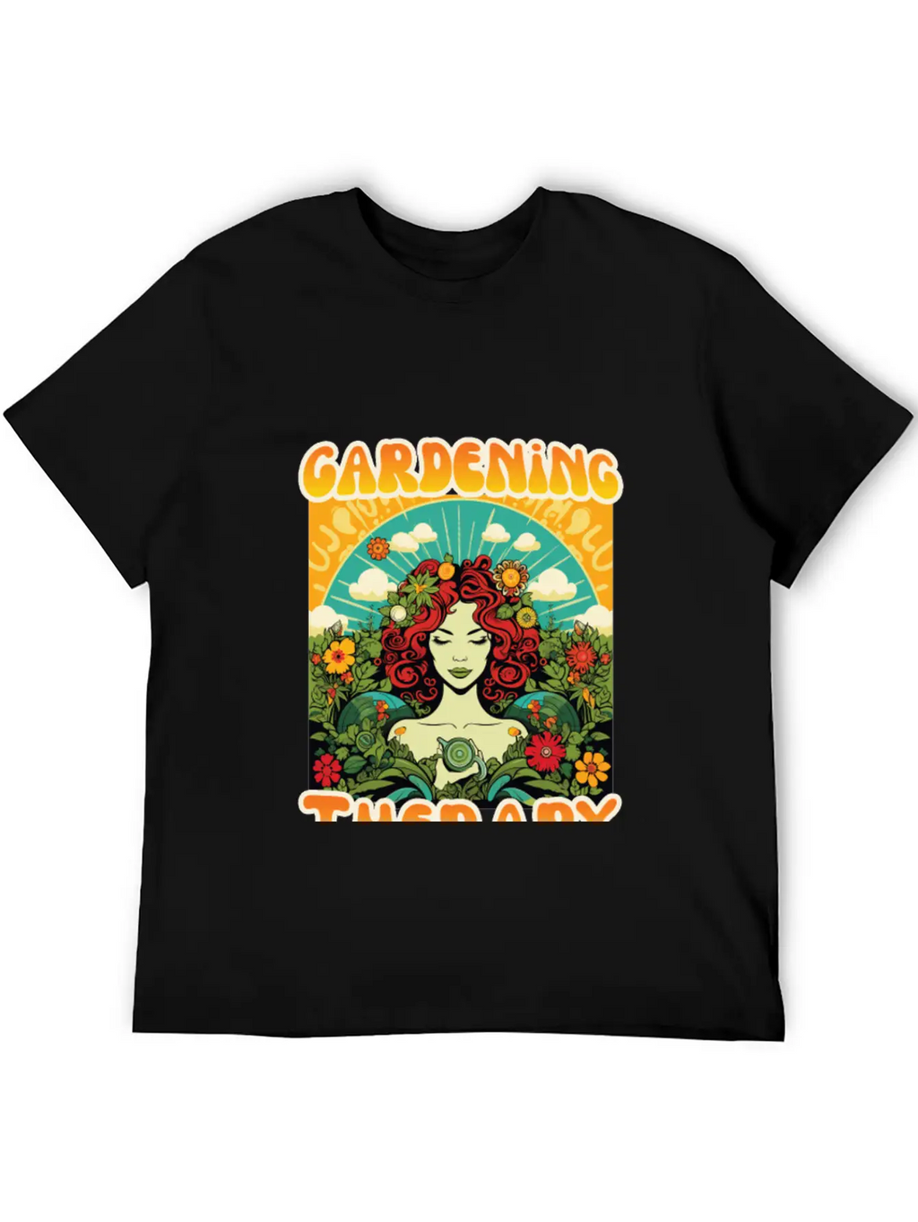Floral Therapy Woman Stylish Everyday T-Shirt – Unisex Basic Cotton Tee
