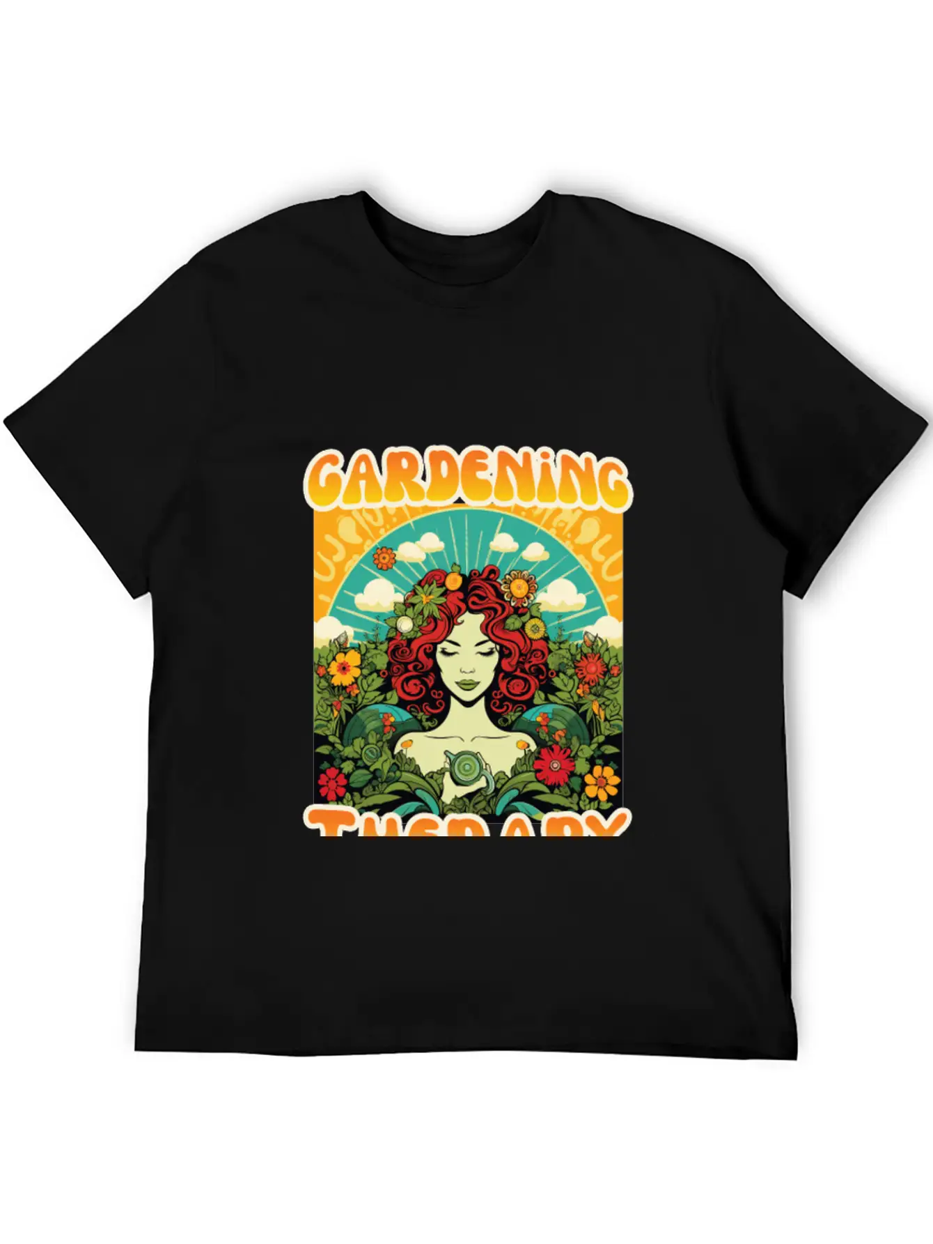 Floral Therapy Woman Stylish Everyday T-Shirt – Unisex Basic Cotton Tee