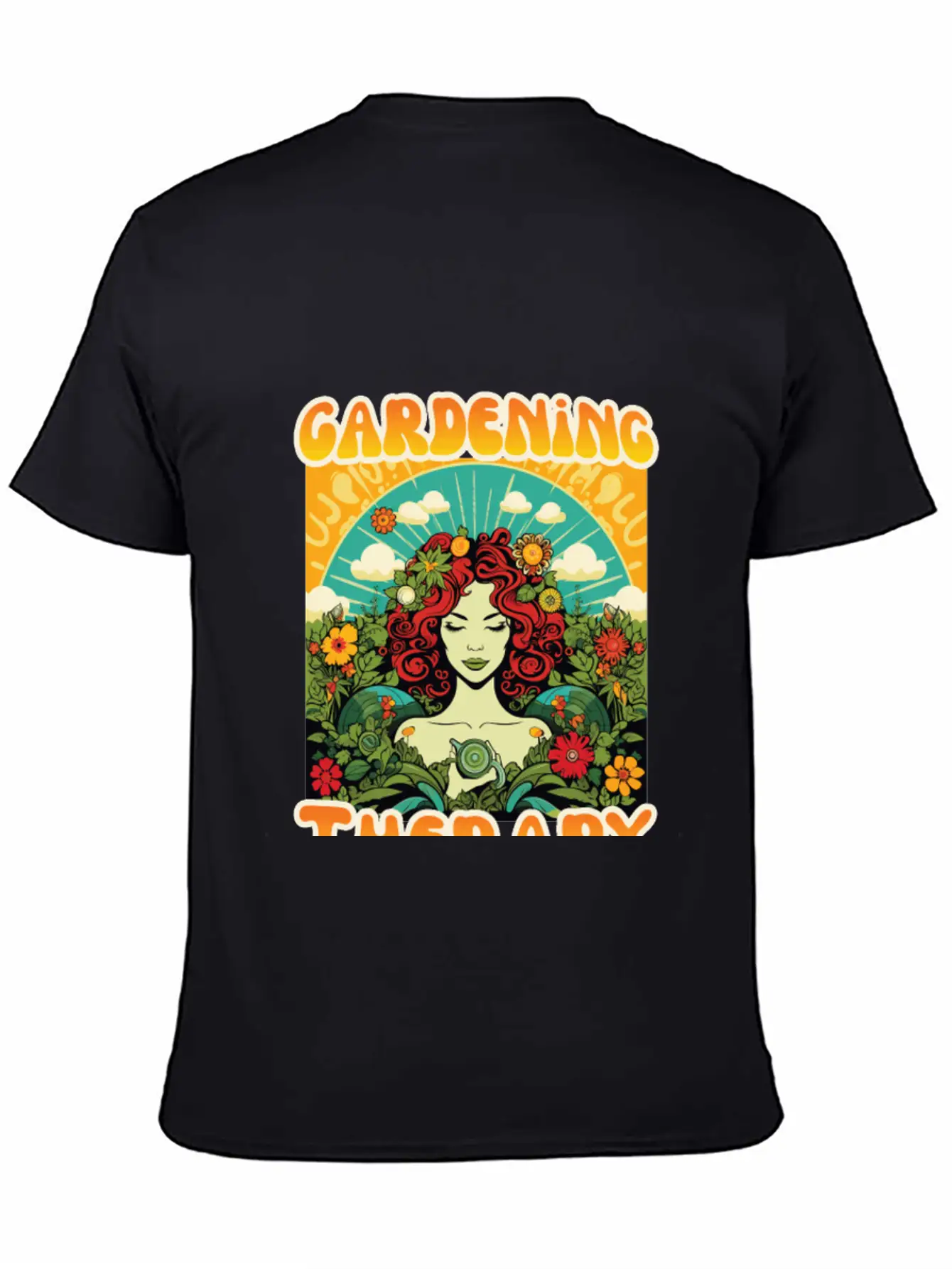 Floral Therapy Woman Stylish Everyday T-Shirt – Unisex Basic Cotton Tee