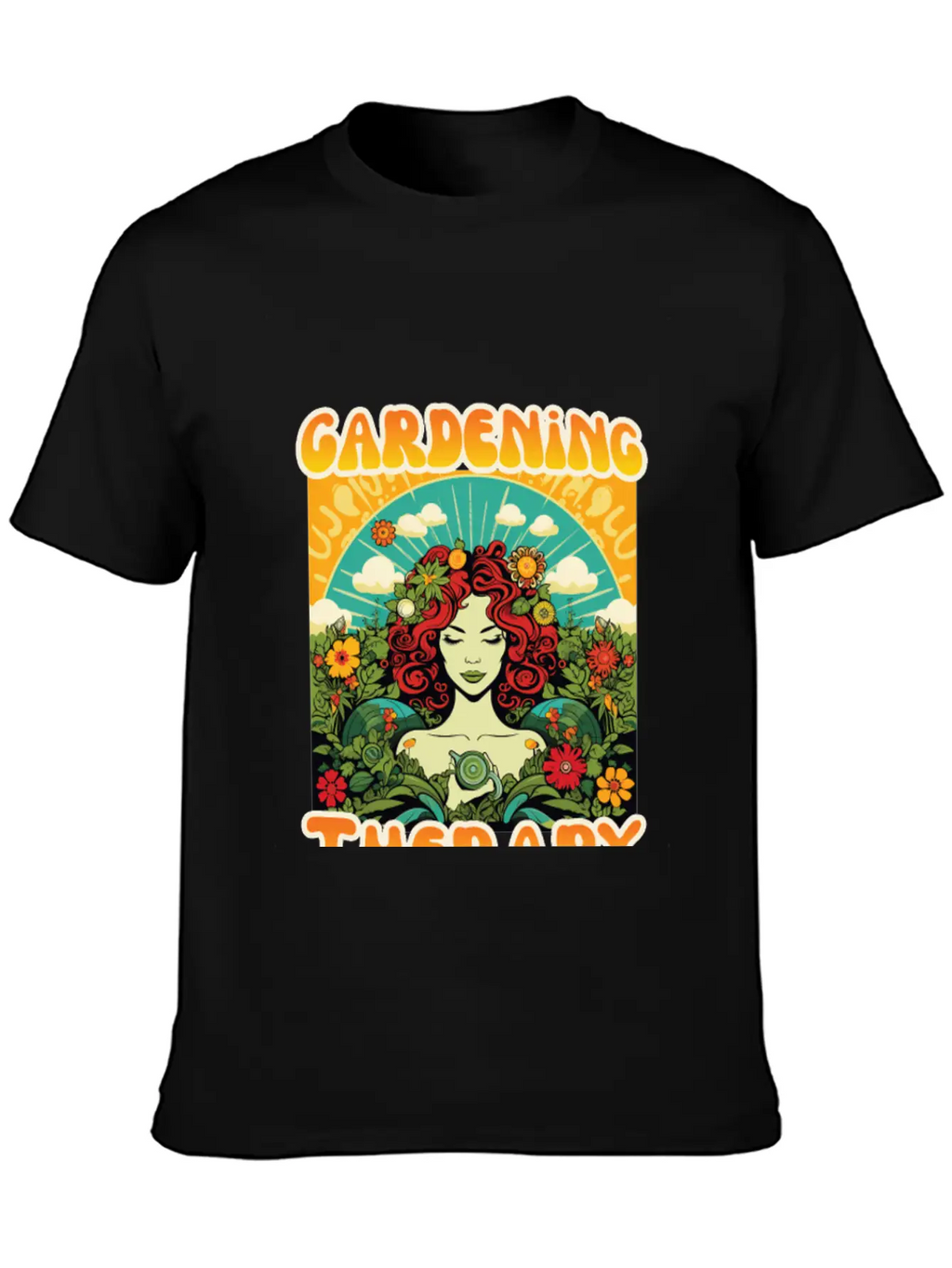 Floral Therapy Woman Stylish Everyday T-Shirt – Unisex Basic Cotton Tee