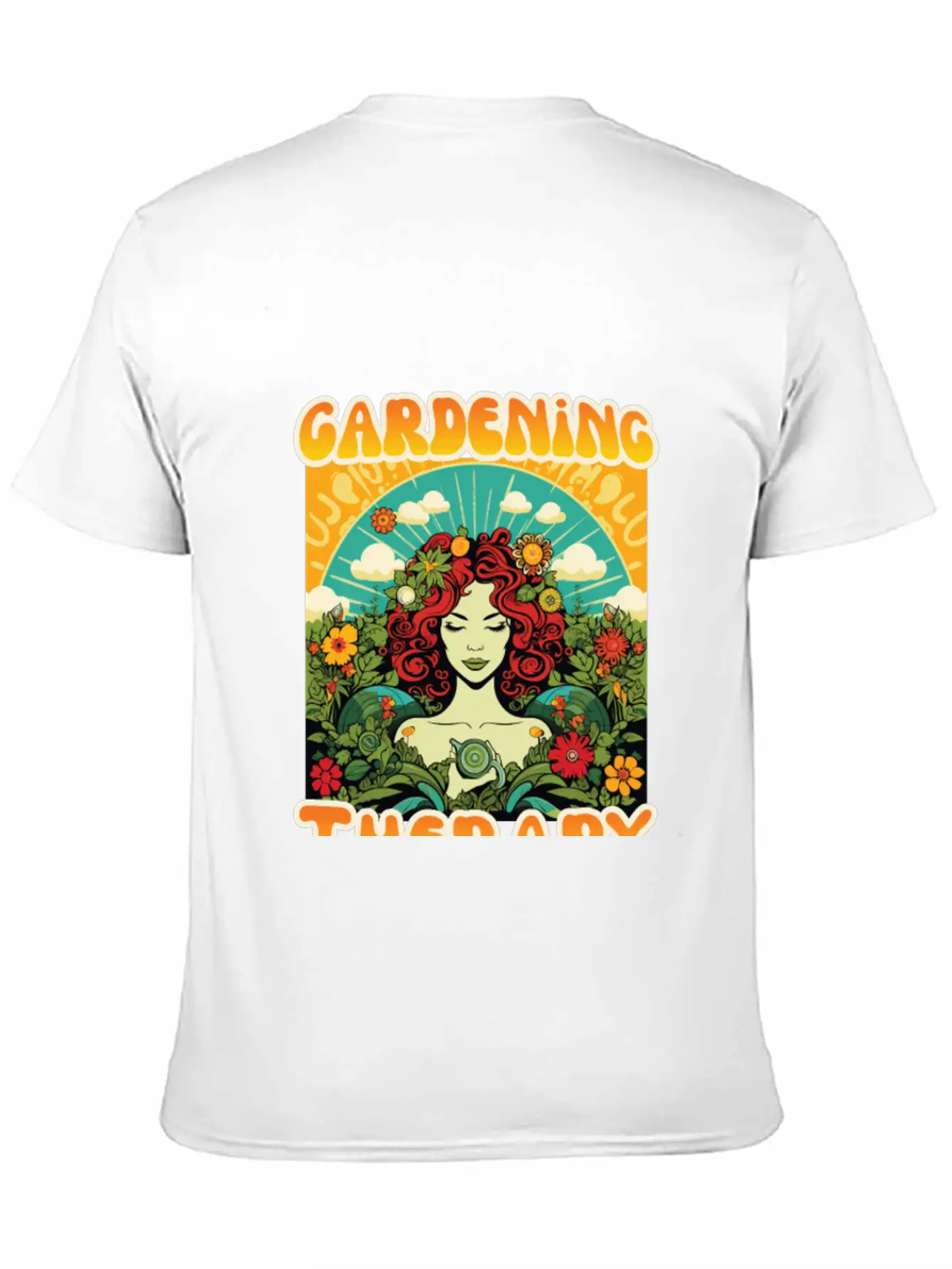 Floral Therapy Woman Stylish Everyday T-Shirt – Unisex Basic Cotton Tee