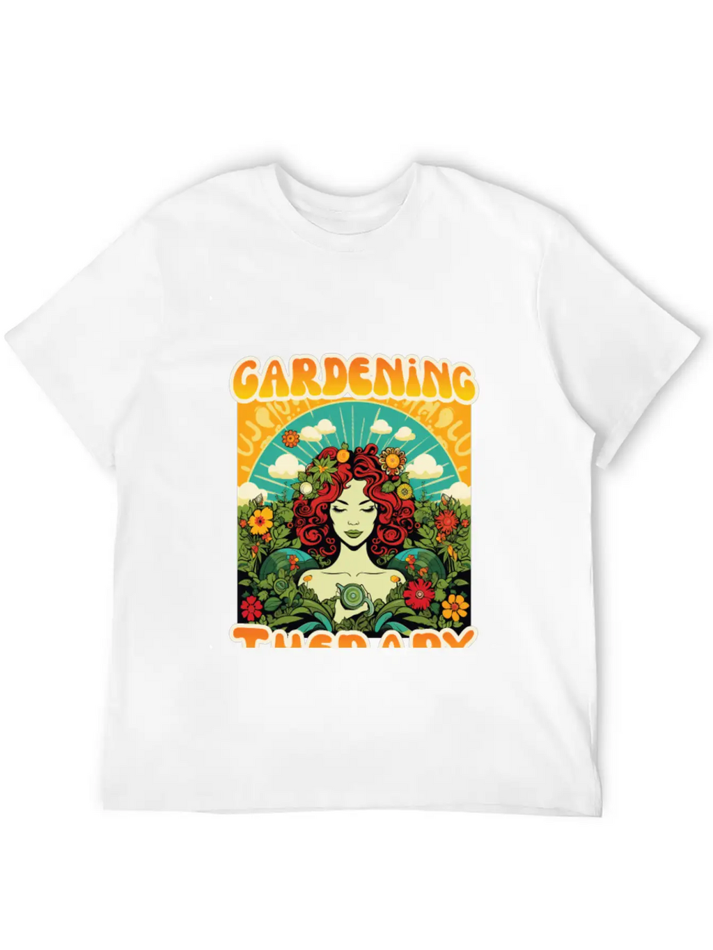Floral Therapy Woman Stylish Everyday T-Shirt – Unisex Basic Cotton Tee