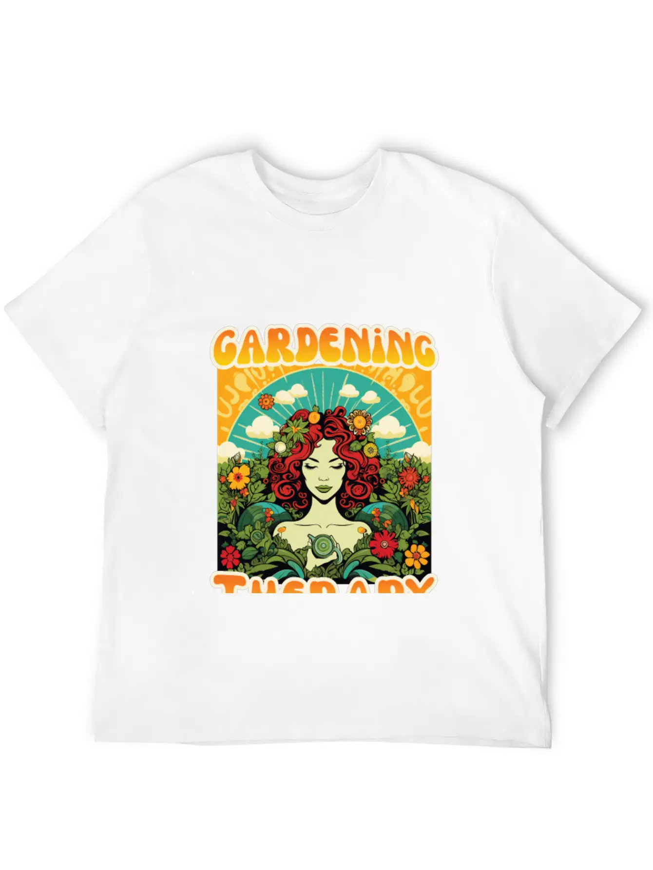 Floral Therapy Woman Stylish Everyday T-Shirt – Unisex Basic Cotton Tee