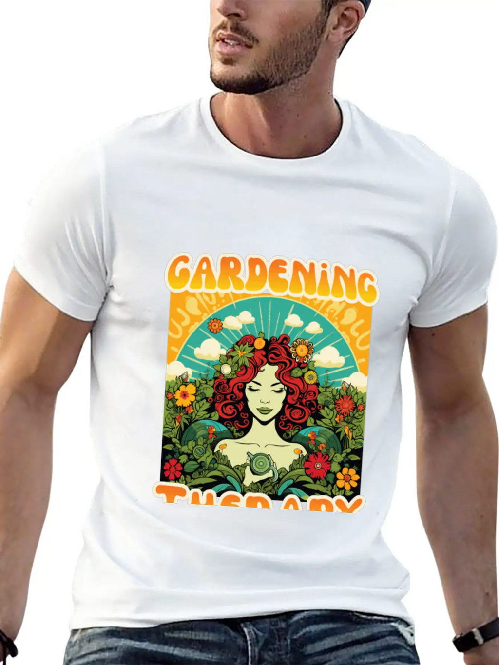 Floral Therapy Woman Stylish Everyday T-Shirt – Unisex Basic Cotton Tee