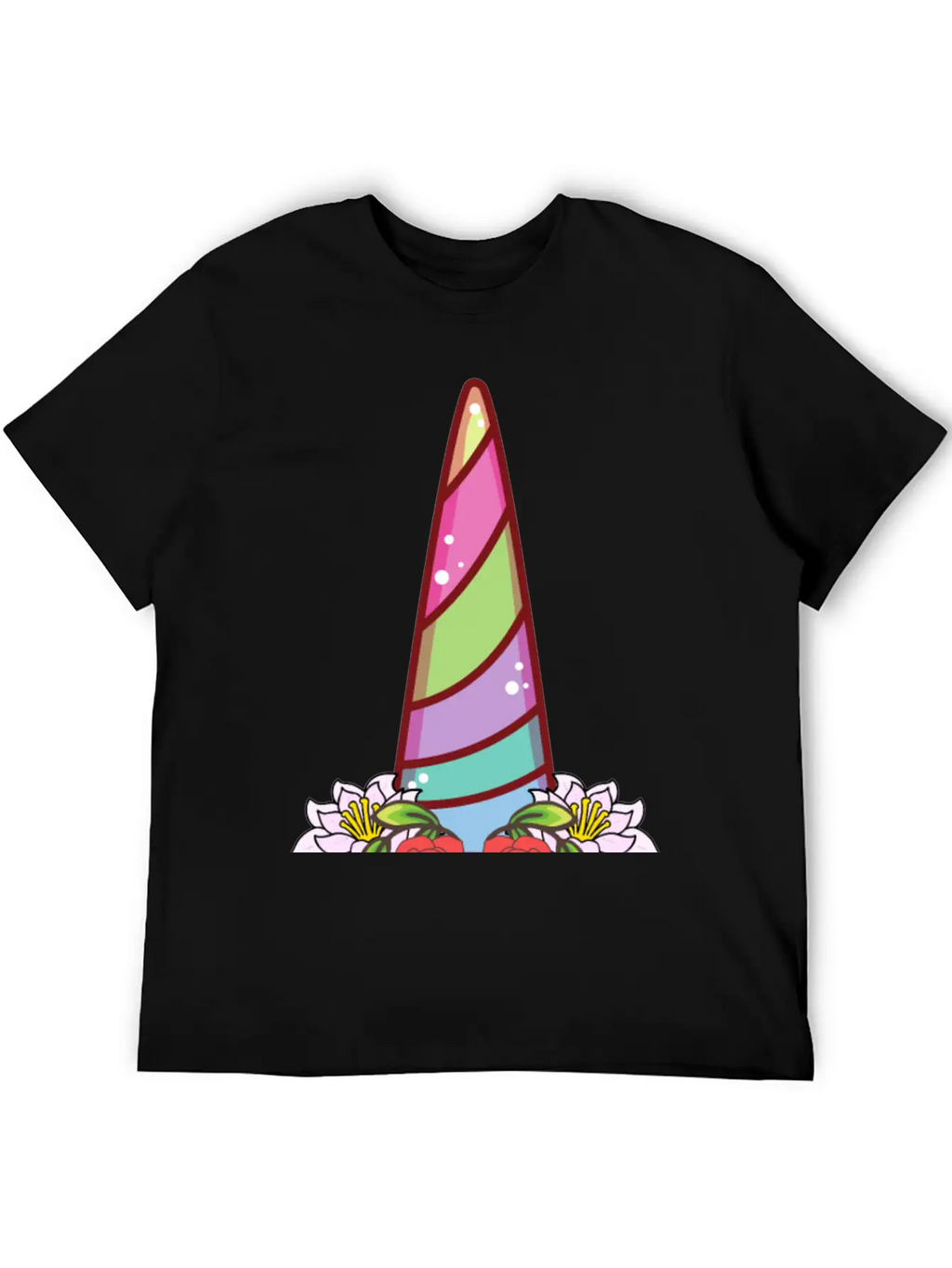 Floral Unicorn Unisex Casual T-Shirt – Clean Design For Daily Comfort