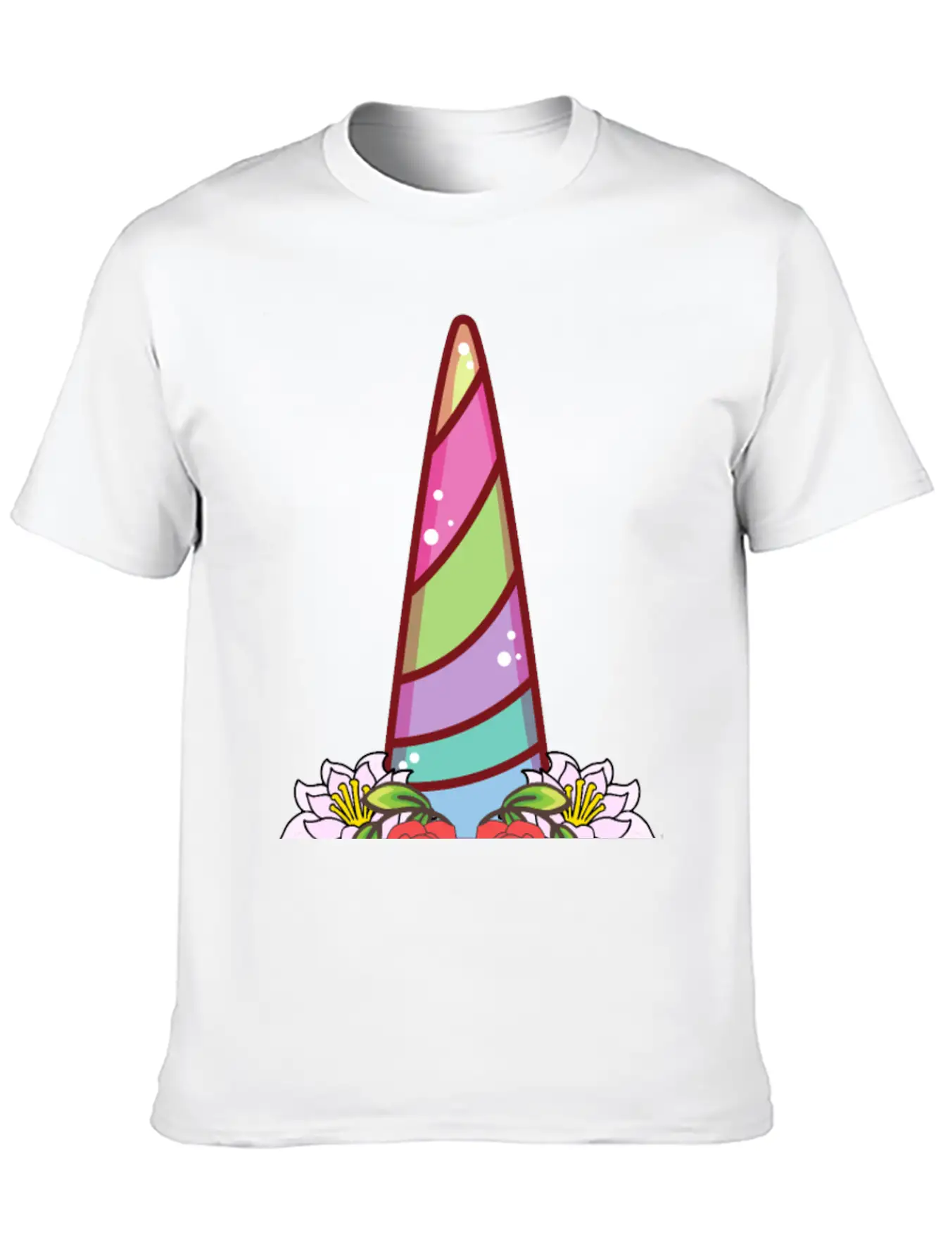 Floral Unicorn Unisex Casual T-Shirt – Clean Design For Daily Comfort