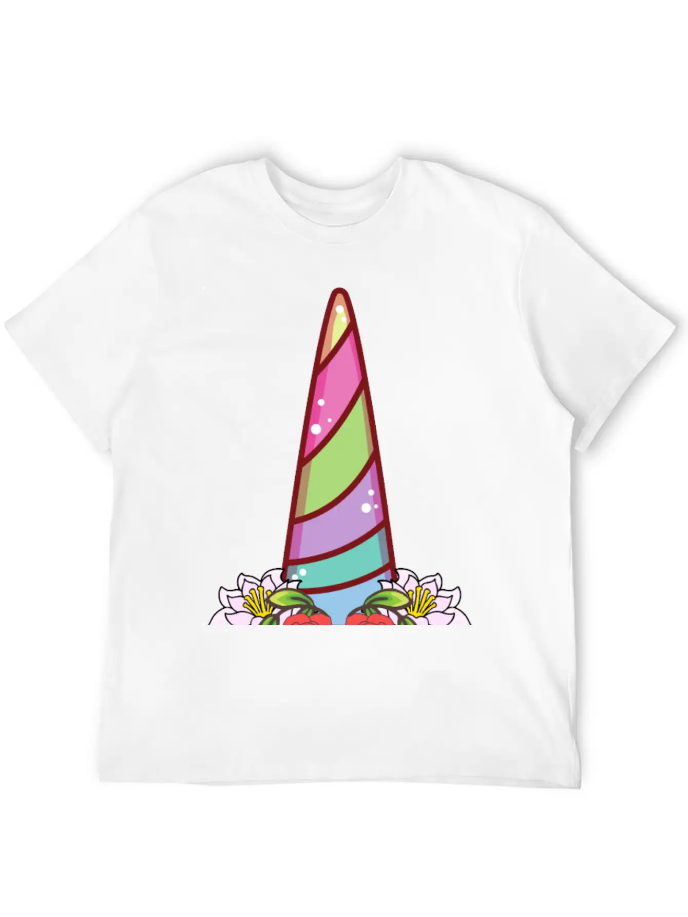 Floral Unicorn Unisex Casual T-Shirt – Clean Design For Daily Comfort