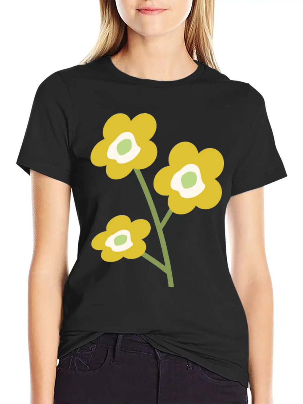 Floral Unisex Casual T-Shirt – Clean Design For Daily Comfort