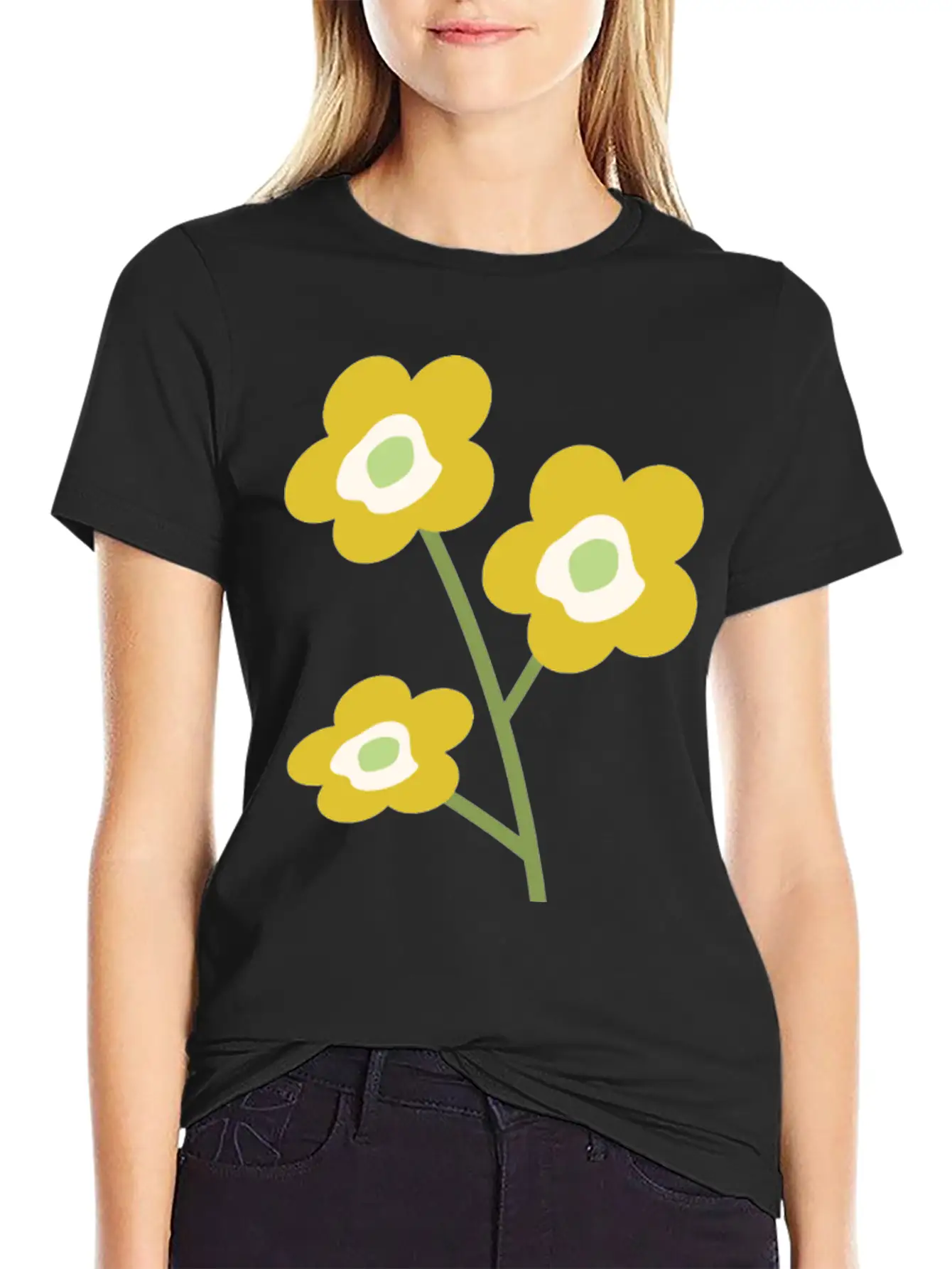 Floral Unisex Casual T-Shirt – Clean Design For Daily Comfort