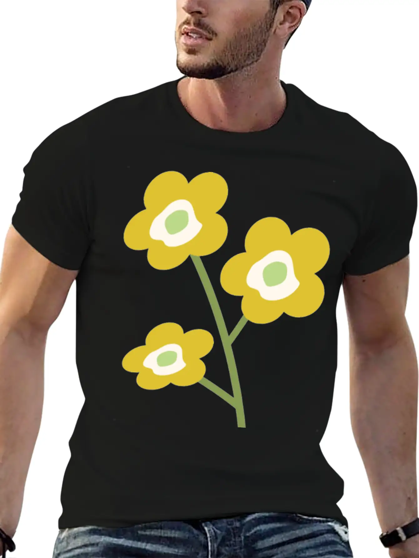 Floral Unisex Casual T-Shirt – Clean Design For Daily Comfort