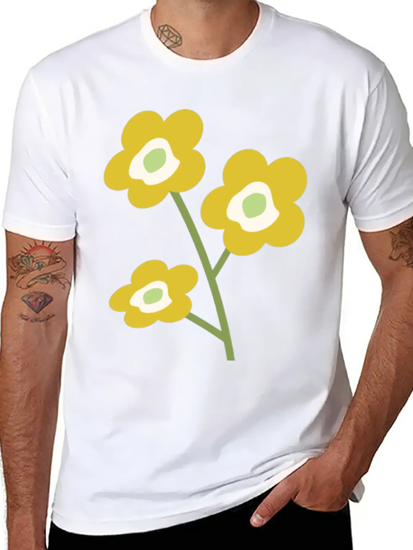 Floral Unisex Casual T-Shirt – Clean Design For Daily Comfort