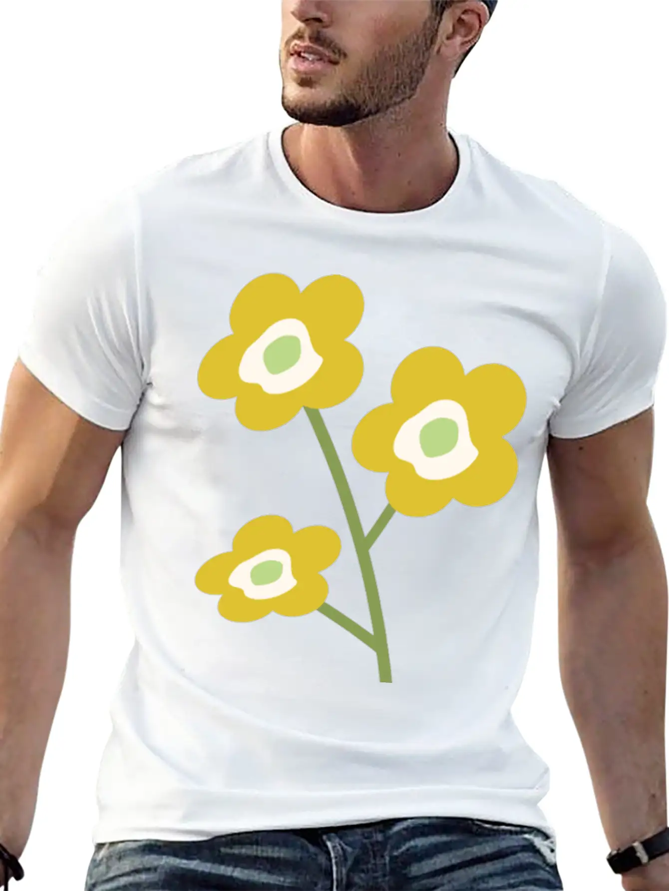 Floral Unisex Casual T-Shirt – Clean Design For Daily Comfort