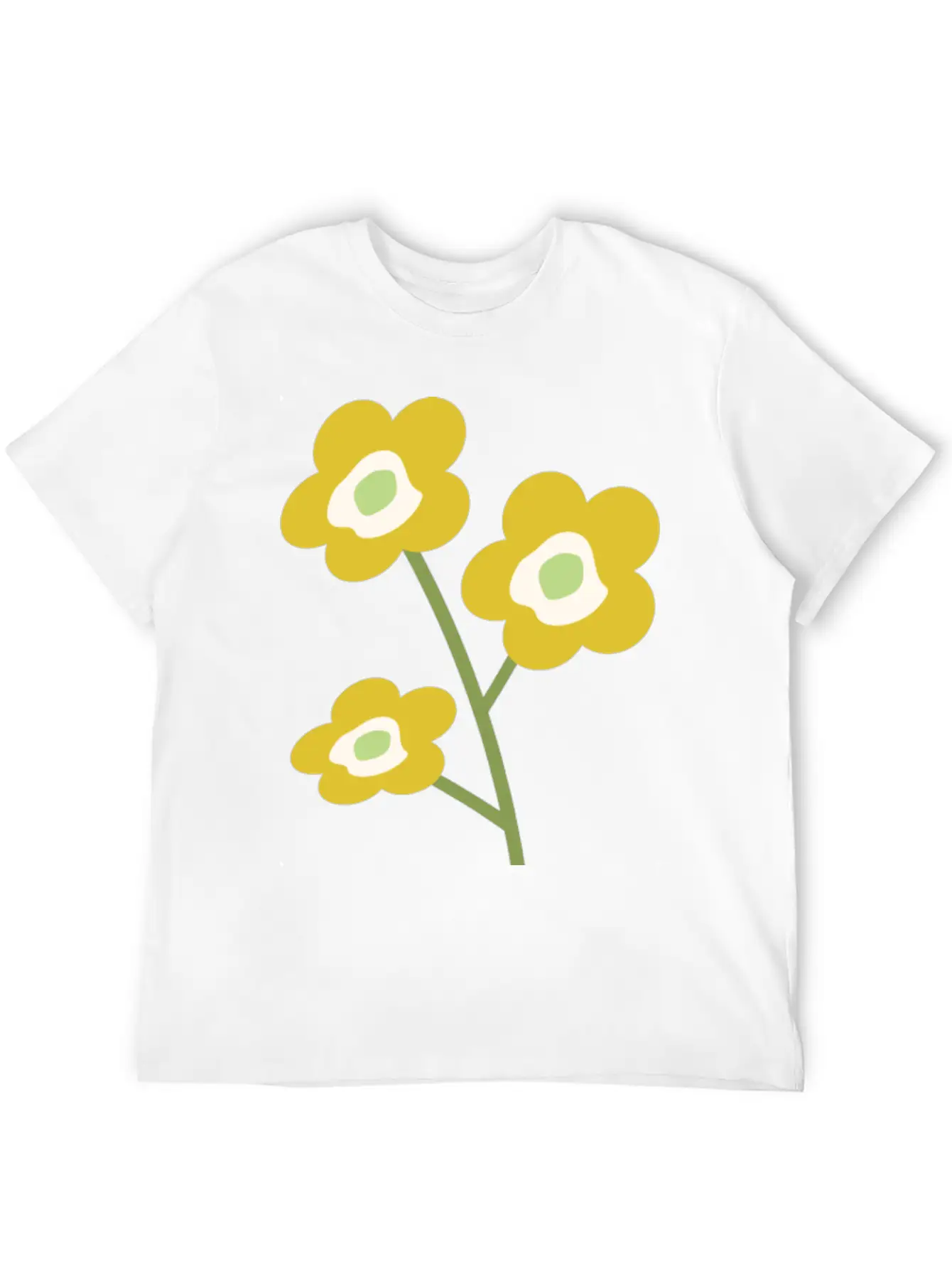 Floral Unisex Casual T-Shirt – Clean Design For Daily Comfort