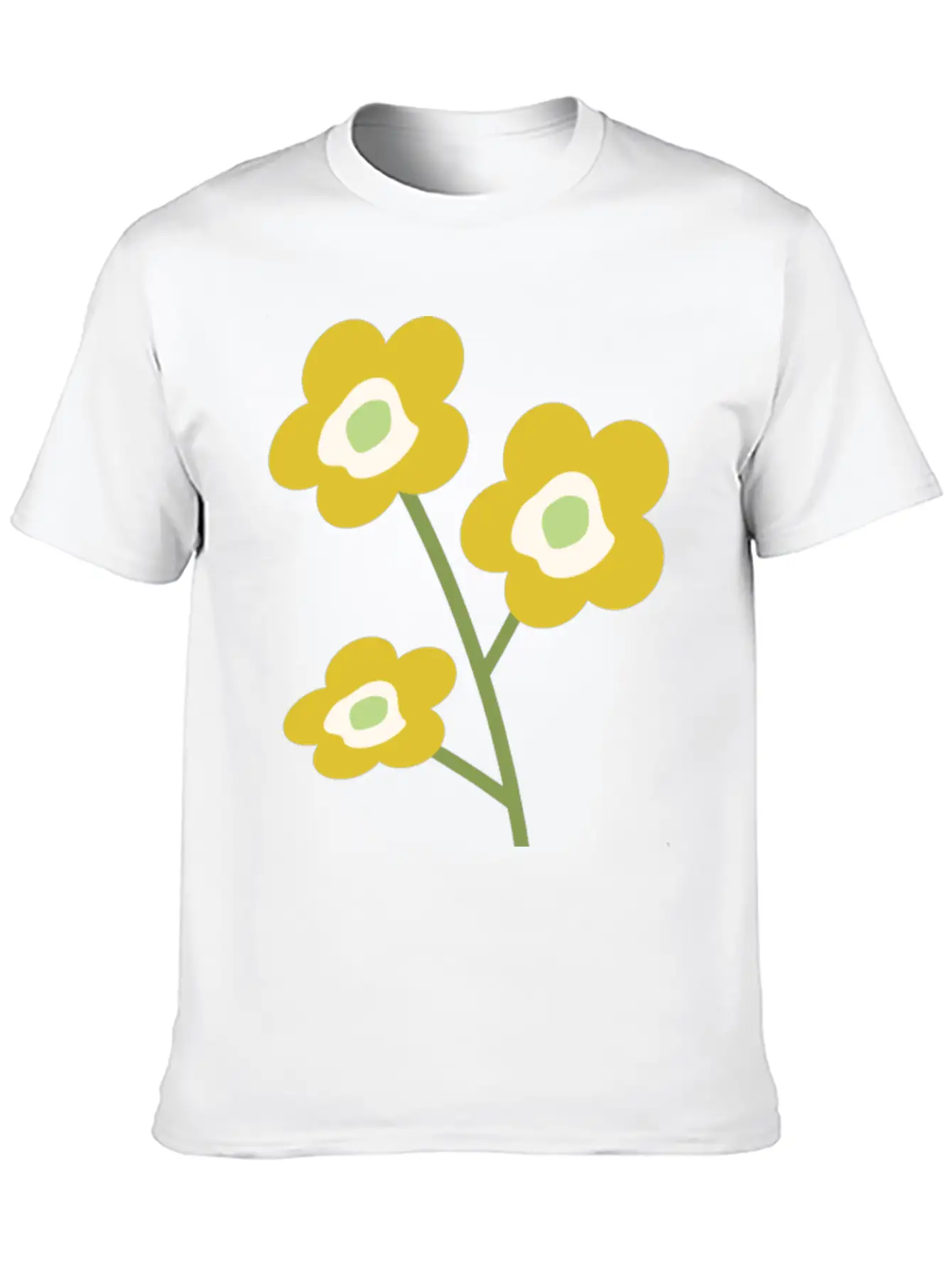 Floral Unisex Casual T-Shirt – Clean Design For Daily Comfort
