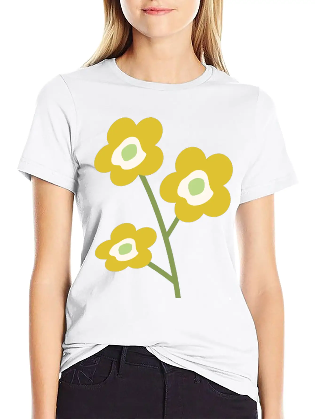 Floral Unisex Casual T-Shirt – Clean Design For Daily Comfort