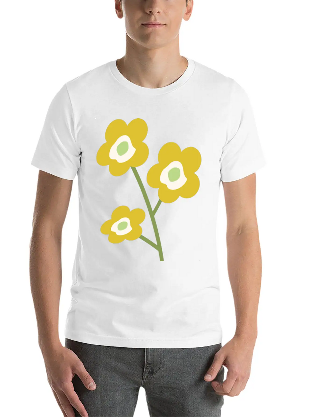 Floral Unisex Casual T-Shirt – Clean Design For Daily Comfort